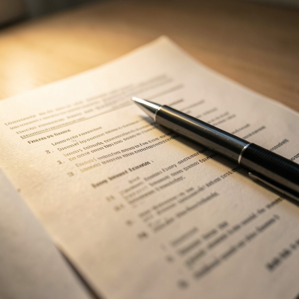 Nahaufnahme eines Lebenslaufs mit Stift und Korrekturen